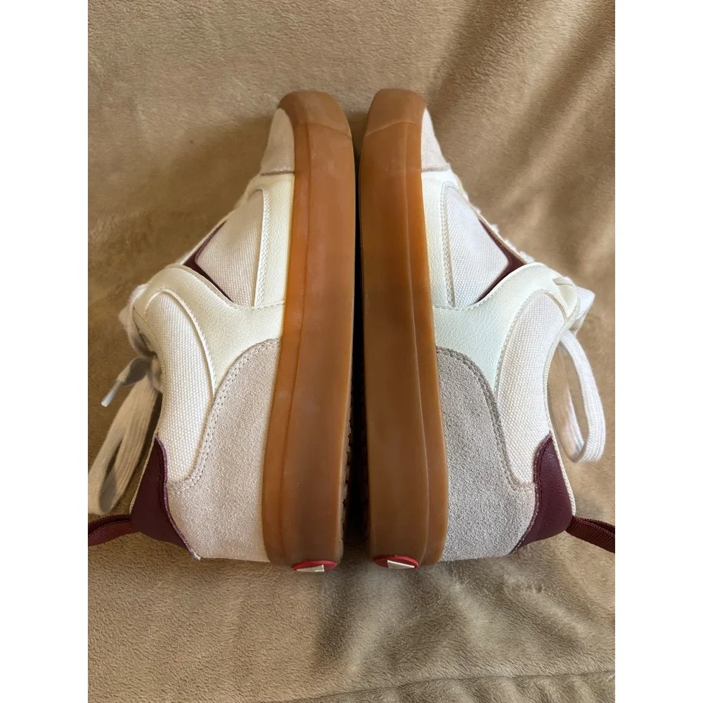 Airwalk Mens White Suede Canvas Skate Shoes Gum Sole MNAK23E5014 Size 11